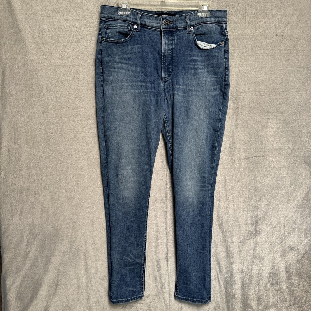 Express Jeans Womens 12R Blue Medium Wash High Rise Jegging Stretch Denim